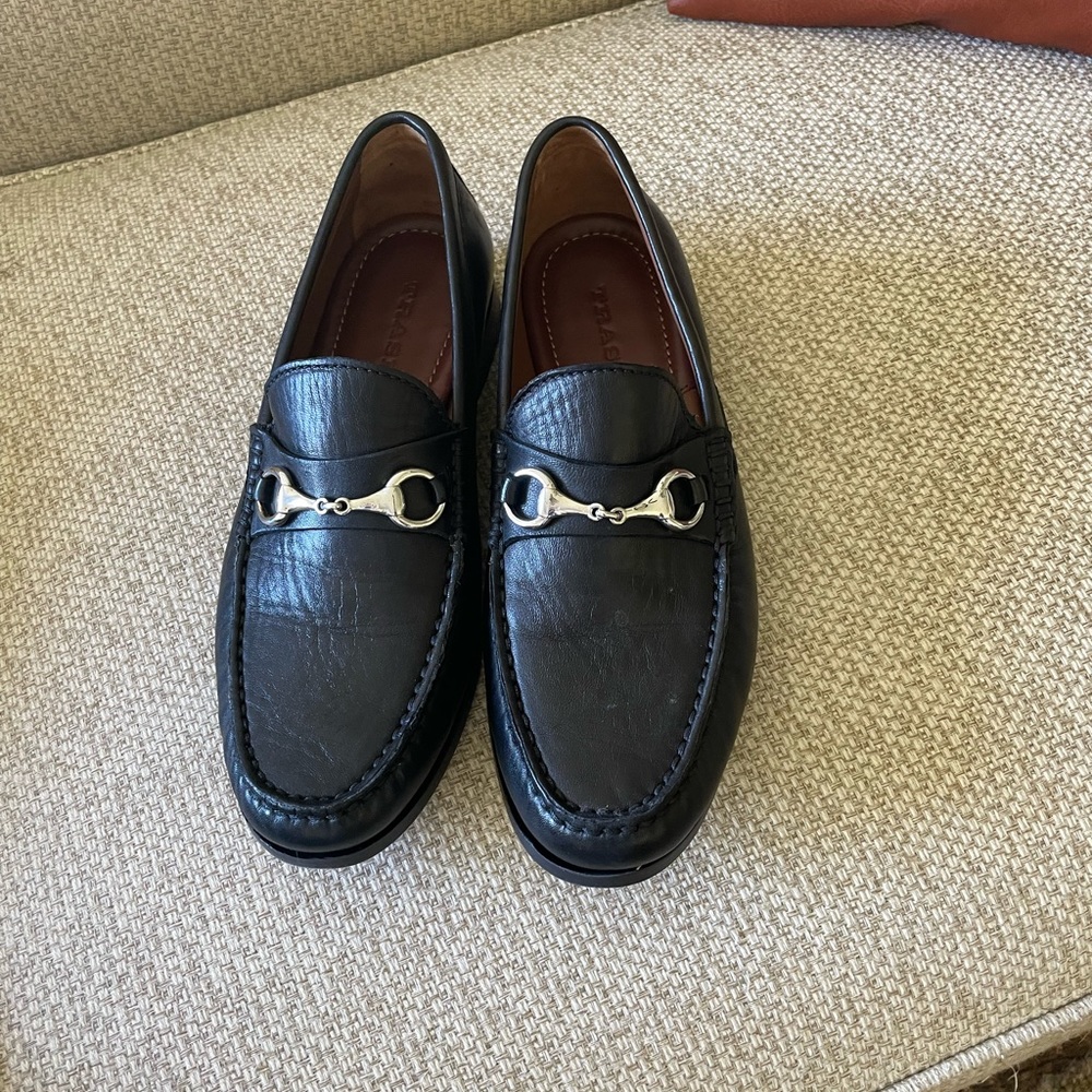 Rarely worn Trask mens black loafers size 9